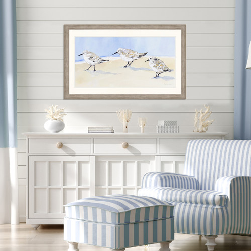 Trio of Sandpipers I Beach Art room idea
