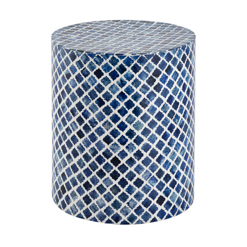 Menorca Blue Ogee Round Accent Table