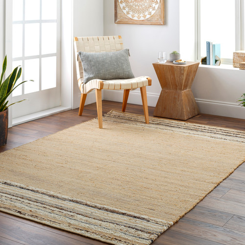 Geneva Sand Jute and Wool Woven Rug room idea