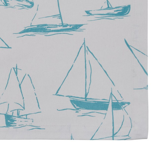 Blue Skies Sailboat Set of Four Placemats close up
