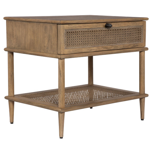 Isla Cane Side Table With Drawer