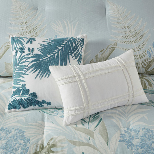 Kiawah Island Queen Comforter 6-Piece Collection decorative pillow on comforter