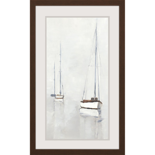 Fog in Harbor I Nautical Art Image