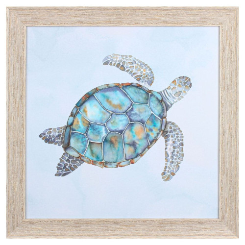 Swimming Blue Sea Turtle I Framed Print