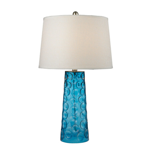 Bubbles Blue Glass Table Lamp