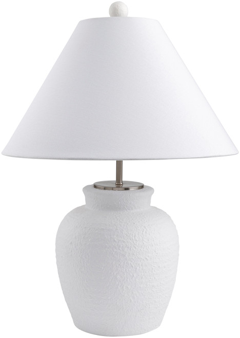 Biarritz White Textured Table Lamp