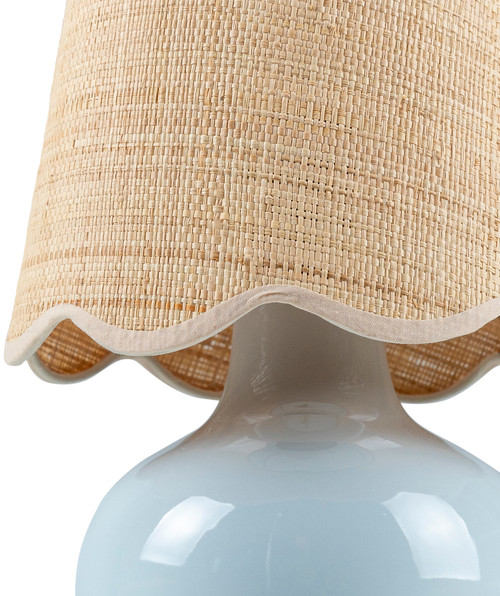 Chatham Sky Blue Accent Lamp close up shade