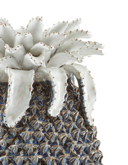 Lahaina Medium Blue Pineapple Decorative Accessory close up details