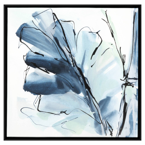 Luxe Blue Banana Leaf I Giclee Canvas