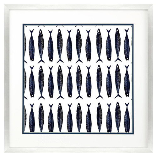 Fish Pattern I Modern Beach Art