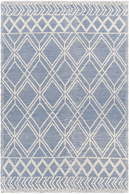 Destin Modern Beach Cottage Blue Area Rug