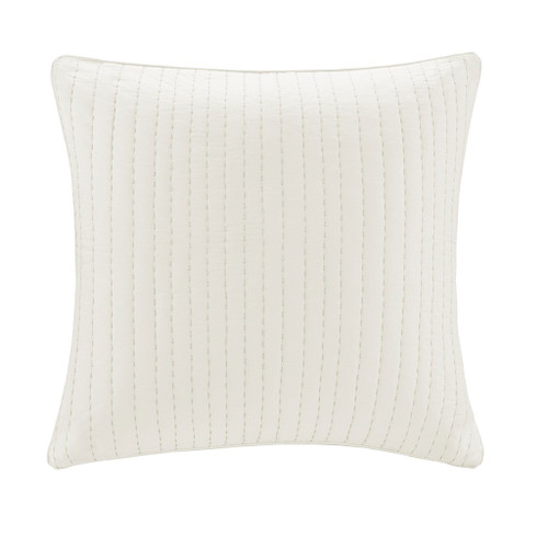 Camila Quilted White Euro Sham 