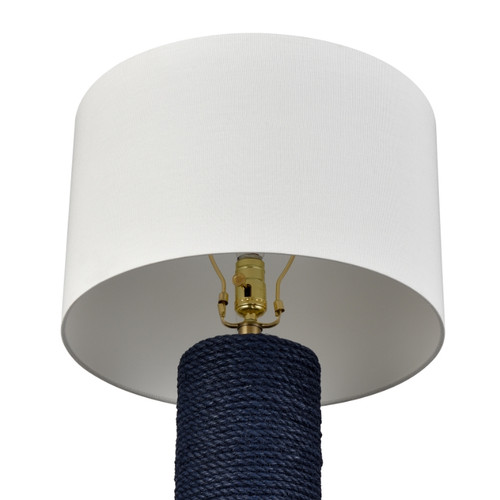 Windward Navy Blue Rope Wrapped Table Lamp  shade
