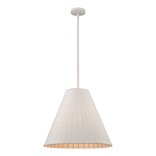 South Beach 3-Light White Woven Pendant