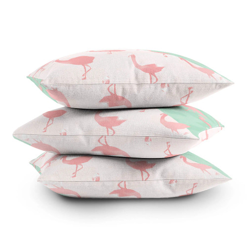 Flamingo Party II Indoor-Outdoor Pillow stack