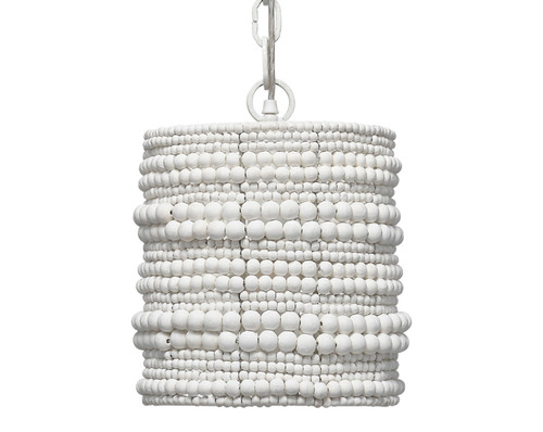 On the Strand White Beaded Pendant Lighting