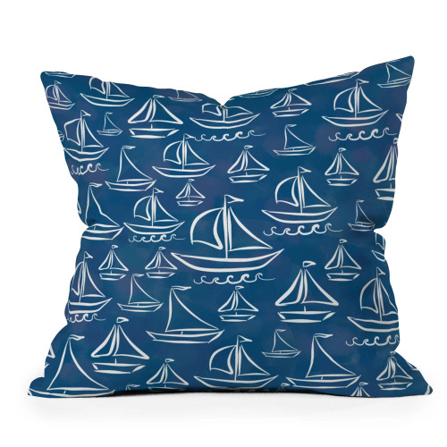Sail Away Blues Indoor-Outdoor Pillow