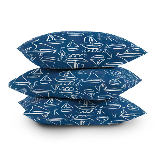 Sail Away Blues Indoor-Outdoor Pillow stack