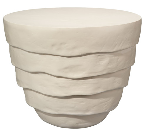 Cream White Wave Concentric Side Table