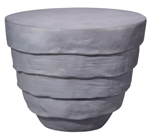 Storm Grey Wave Concentric Side Table