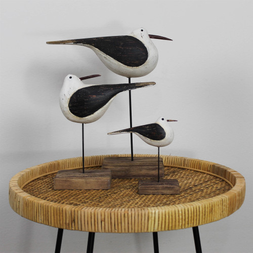 Cayman Rattan Round Accent Table  pictured with new seabirds