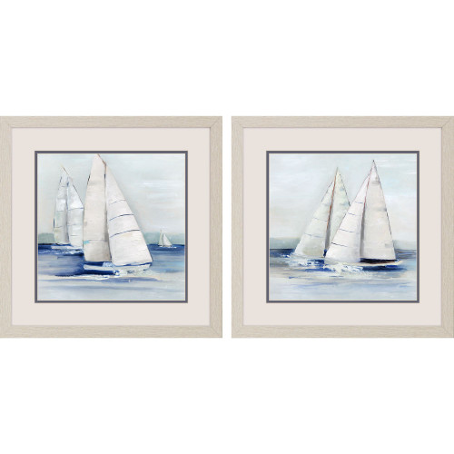 Close Sailing Regatta Framed Images - Set of Two