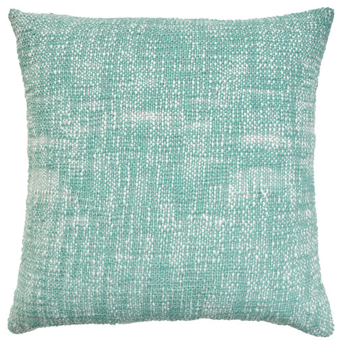 Woven Turquoise Textured Square Indoor-Outdoor Pillow