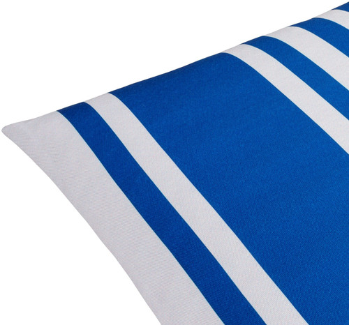 Fathoms I Royal Blue and White Stripe 20 x 20 Pillow corner