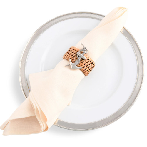 Anchors Aweigh Set of Four Napkin Rings plate and napkin ring