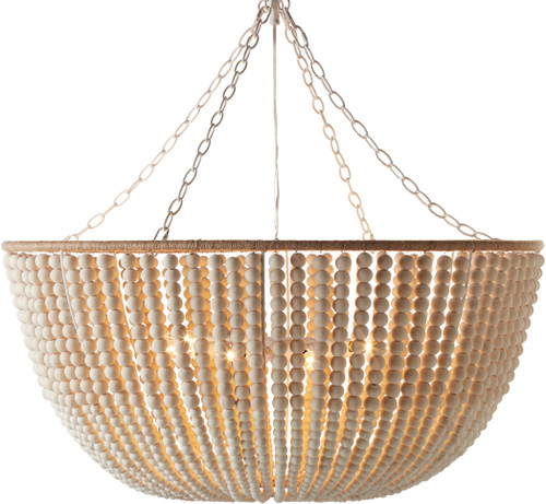 Bethany Breeze 1-Tier Beaded Medium Pendant Lighting light on