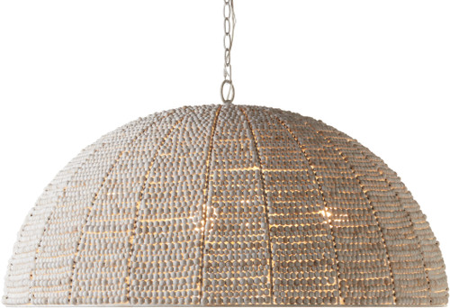 Bethany Shore Beaded Large Pendant Lighting light on