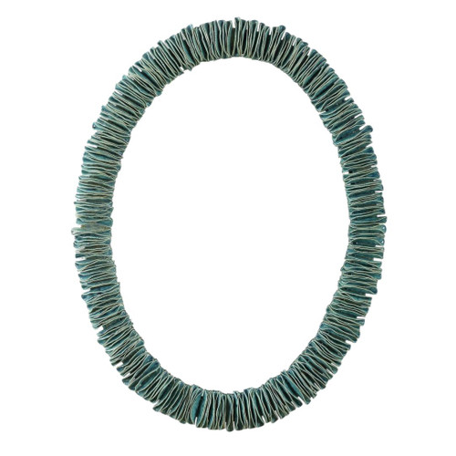 Bonaire Teal Blue Waters Hand Crafted Oval Mirror main image