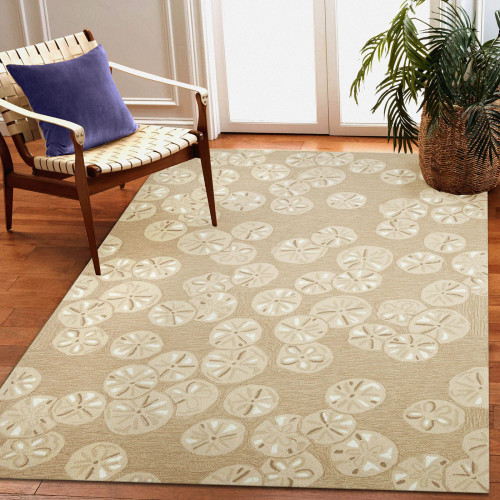 Sandy Shore Sea Biscuit Hand-Tufted Area Rug indoor