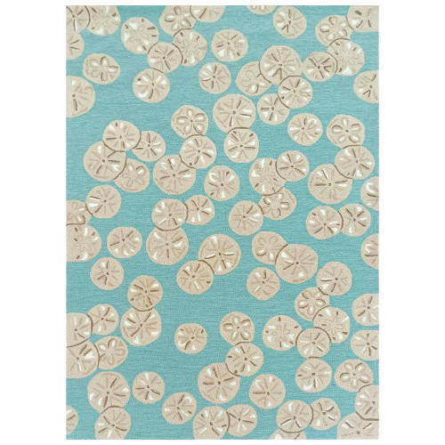 Aqua Shore Sea Biscuit Hand-Tufted Area Rug