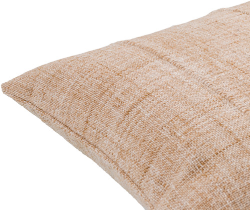 Mariana Sand Decorative Throw Pillow close up corner