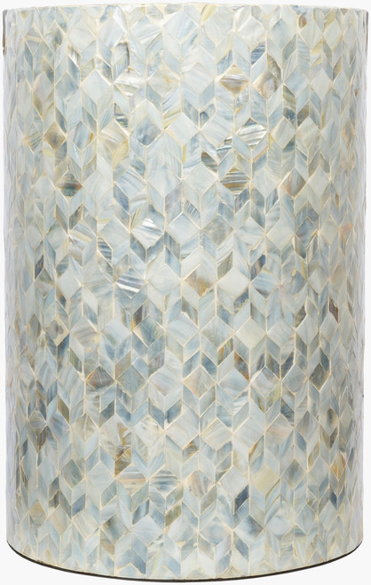 Ibiza Mother of Pearl Shell Cylinder Side Table