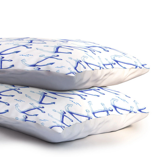 Anchor's Aweigh King Size Pillow Sham stack