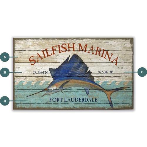 Sailfish Marina Latitude Beach Sign