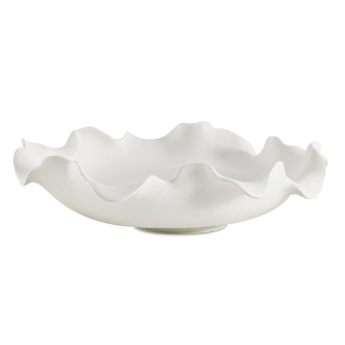 White Wave Crest Display Bowl
