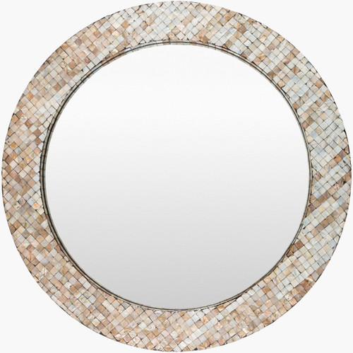 Isla Mare Mother of Pearl Round Mirror