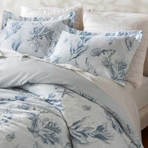 Sea Garden Blue Coral Reef 3-Piece Duvet Set