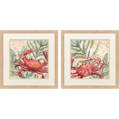 Scarlet Shore Crabs II – Framed Art Duo