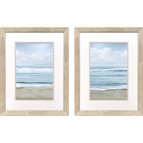 Timeless Waves at the Shore Art - Set of Two