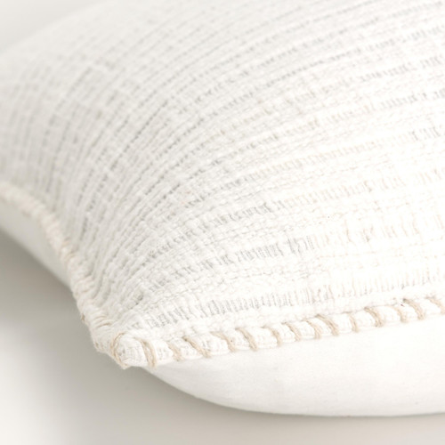 Seacliff White Stripe Textured 22 x 22 Pillow side