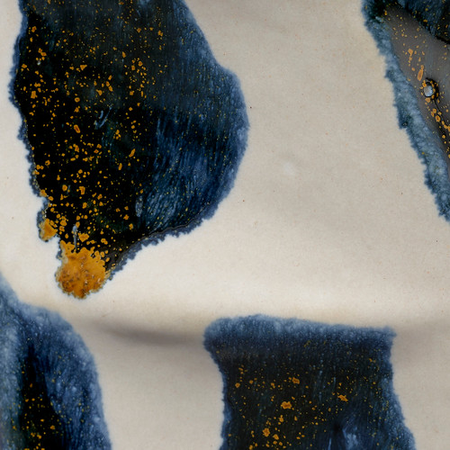 Indigo Seurat Porcelain Hand Crafted Vase close up details