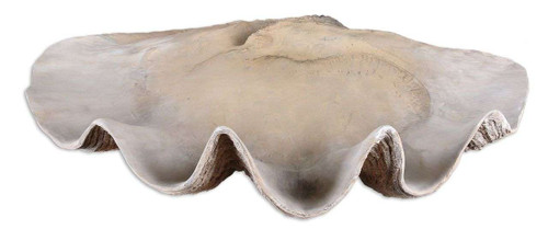 Antiqued Clam Shell Display Bowl