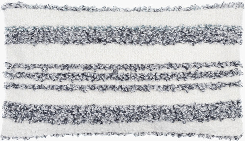 Bayside Striped Indigo and White Tufted Lumbar Pillow