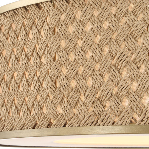 Oceanside Pier Rattan Drum Pendant close up 1