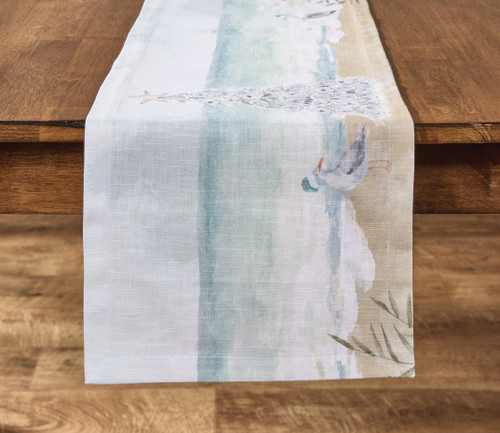 Christmas by the Sea 13 x 36 Linen Table Runner