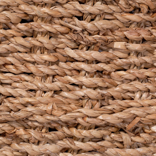 Fair Isle Side Table In Natural Seagrass close up texture